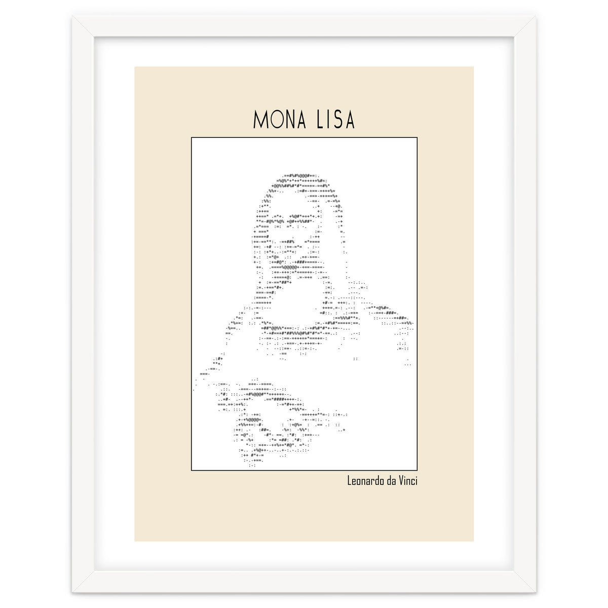 Mona Lisa – Leonardo Da Vinci Ascii Art