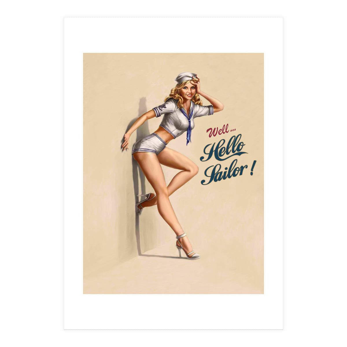 Hallo Sailor Pinup Girl (Print Only)