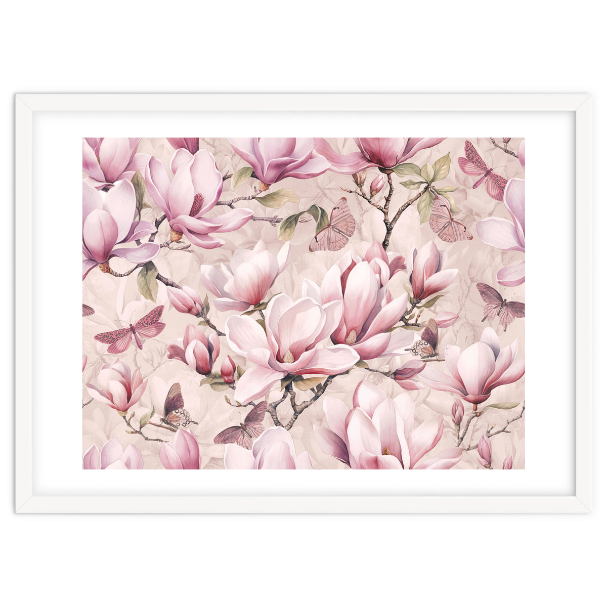 Magnolia And Butterfly