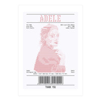 Receipt Art Adele Red (Print Only)