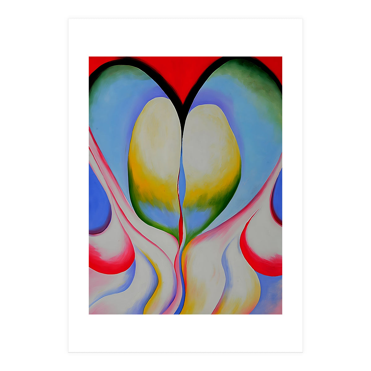 Georgia O’Keeffe – Series 1, No. 8 (1918) | Expressive Abstract Watercolor of Organic Rhythm and Modernist Form (Print Only)