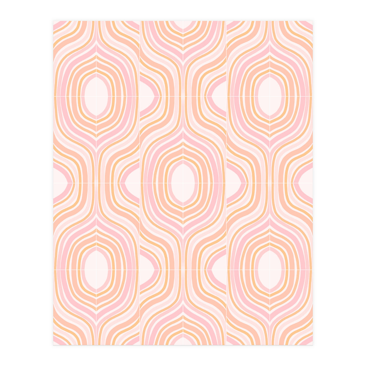 Peachy Marbled Tiles (Print Only)