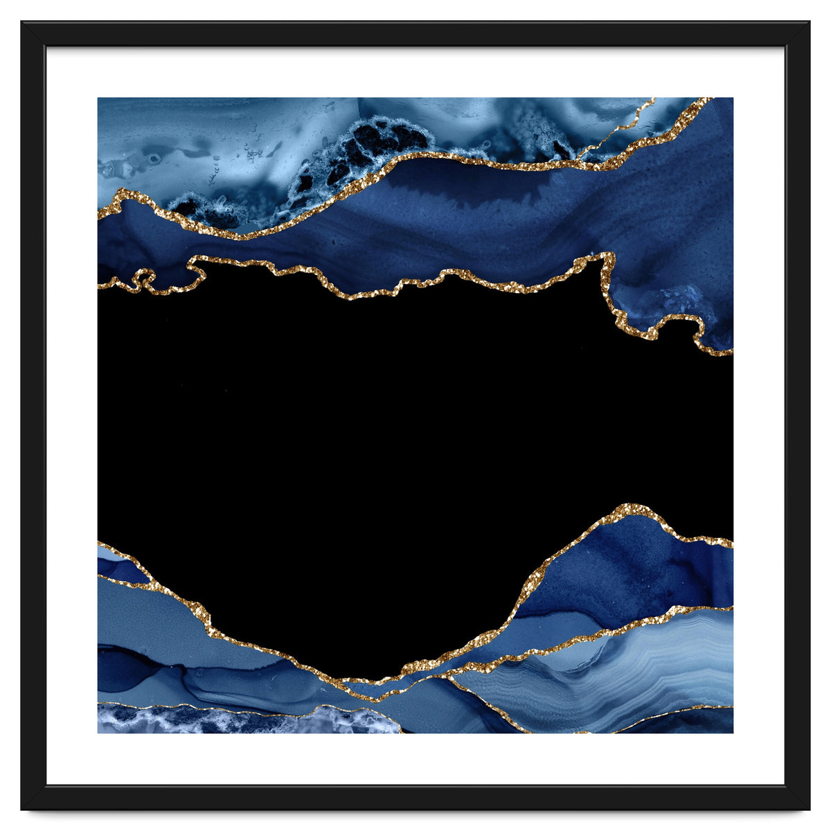 Navy & Gold Agate Texture 18