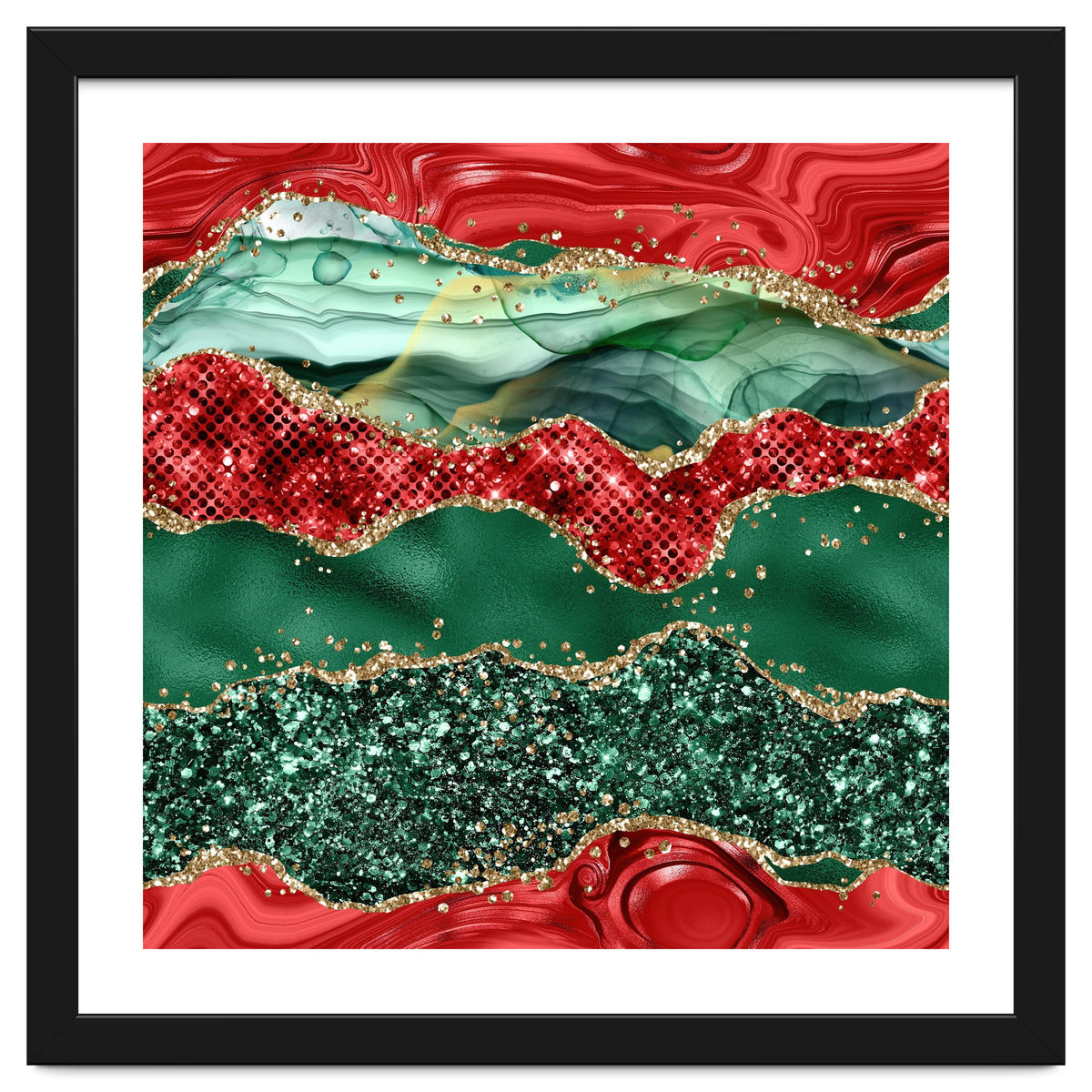 Christmas Glitter Agate Texture 05