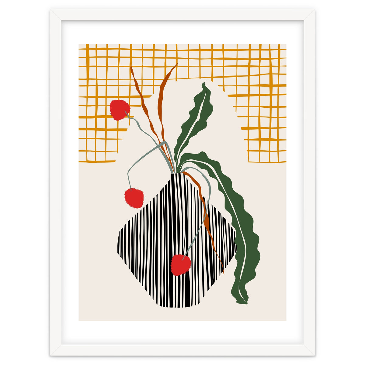 midcentury ikebana light