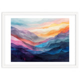 Vibrant Abstract Watercolor Mountain Landscape thumbnail