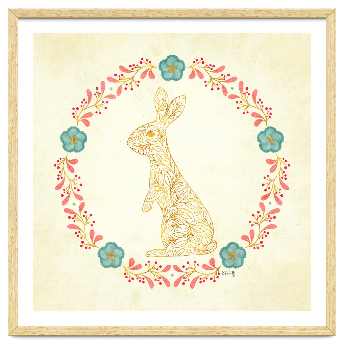 Floral Rabbit Wreath