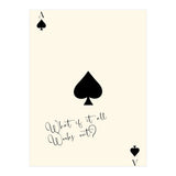 Ace of Spades Motivational Card Print, What If It All Works Out Poster (Print Only) thumbnail
