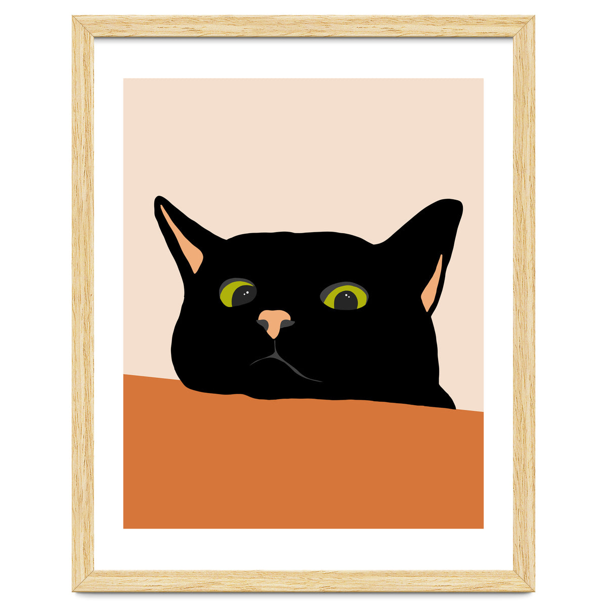 The Curious Cat, Black Cat, Funny Pets, Kitten, Cute Animals, Bohemian Eclectic Painting