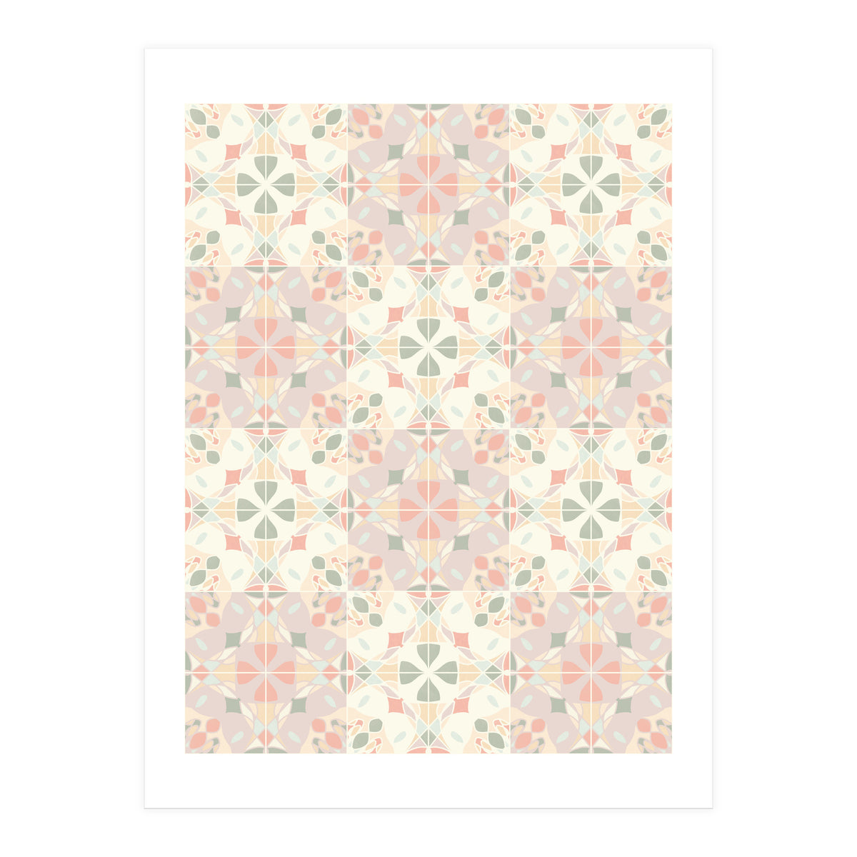 Stained Glass Pastels Tiles (Print Only)