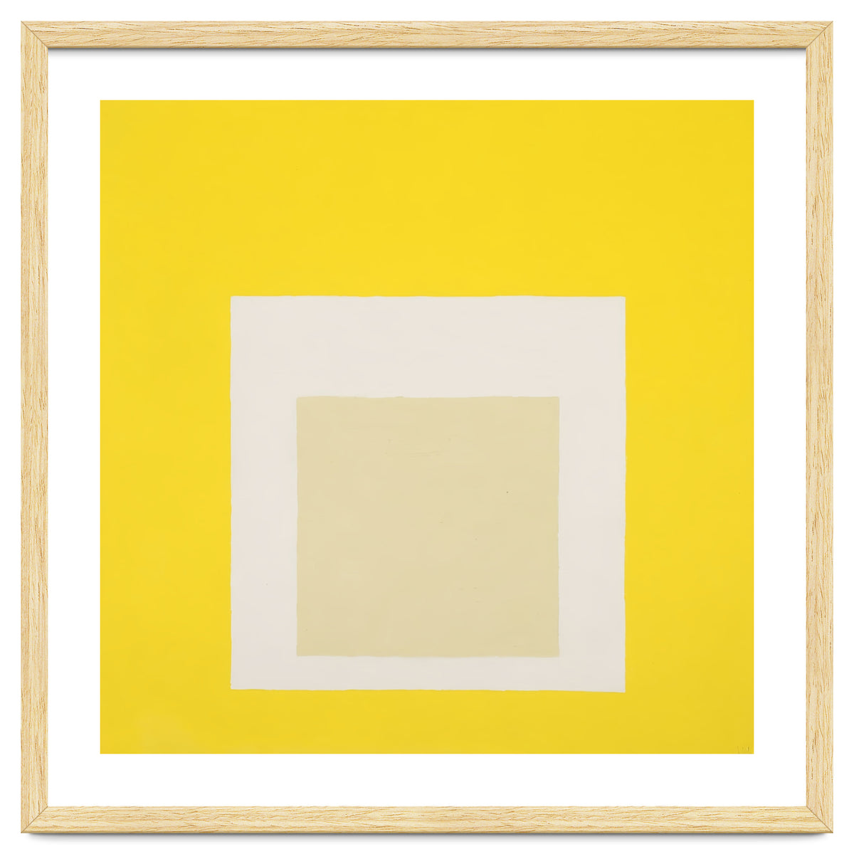JOSEF ALBERS - HOMAGE TO THE SQUARE YELLOW WHITE