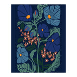 Klimt Flower Dark Blue (Print Only) thumbnail