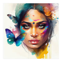 Holi Glow Hindu Portrait (Print Only)