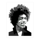 Jimi Hendrix Rock And Blues Music Black White (Print Only) thumbnail