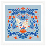 Blooming Chicken Blue And Orange thumbnail