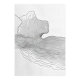 Abstract Black And White Organic Flowing Lines Pattern (Print Only) thumbnail