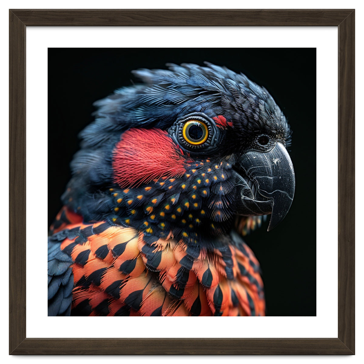 Close Up Portrait Of A Colorful Exotic Parrot