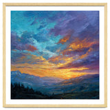 Ethereal Alpine Sunset Over Distant Peaks thumbnail