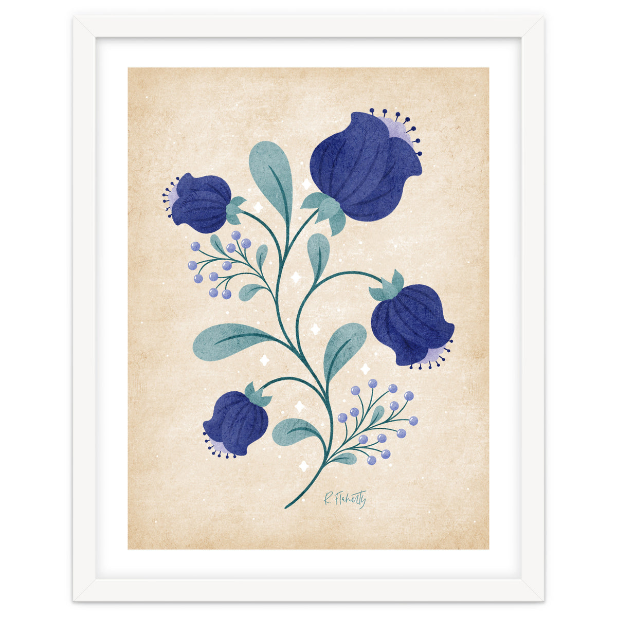 Blue Anemones Print Copy
