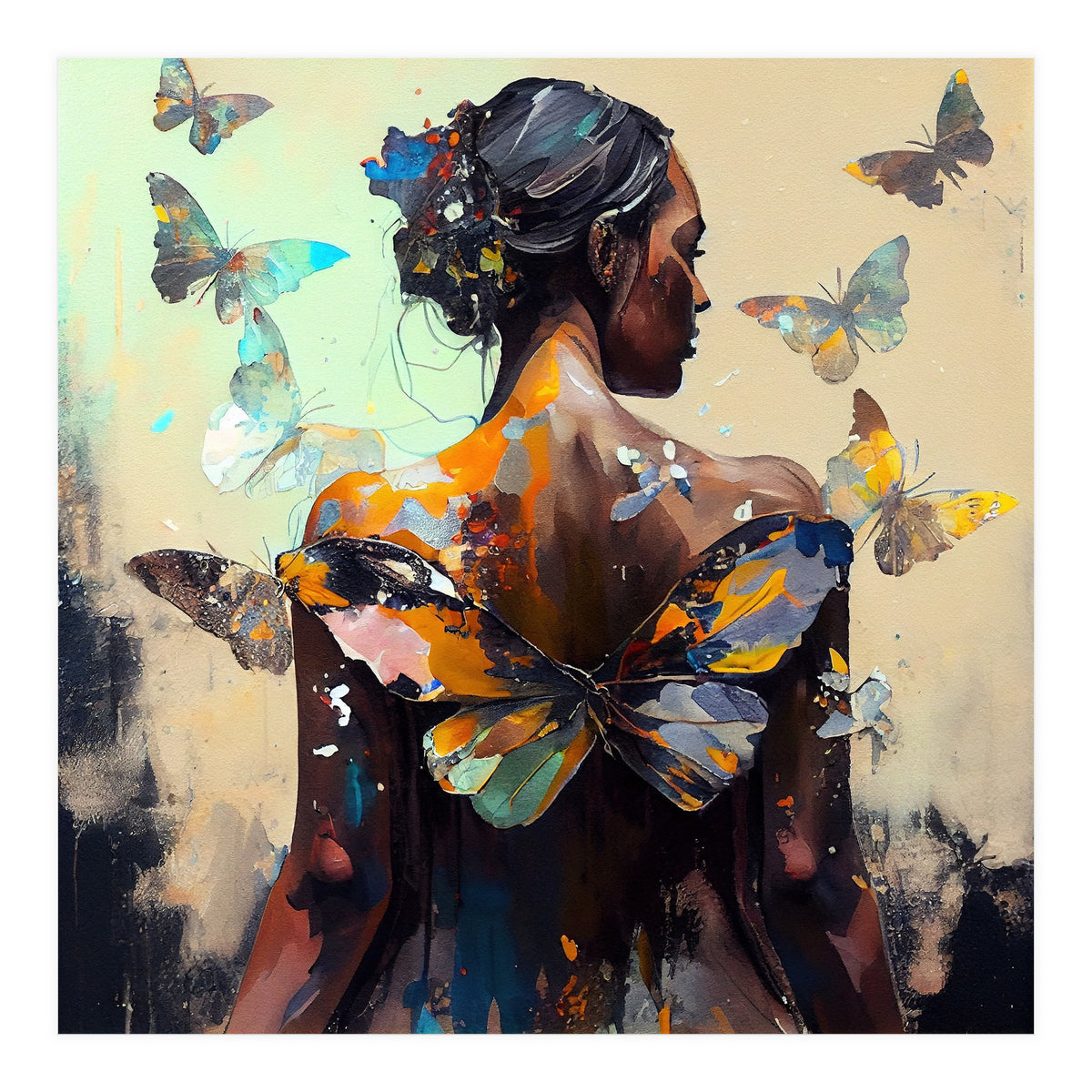 Powerful Butterfly Woman Body #6 (Print Only)
