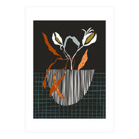 Midcentury plant pot dark (Print Only)