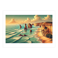 Vintage Australia, Great Ocean Road Poster (Print Only)