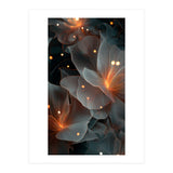 Ethereal Glowing Flora: Abstract Translucent Petals (Print Only) thumbnail