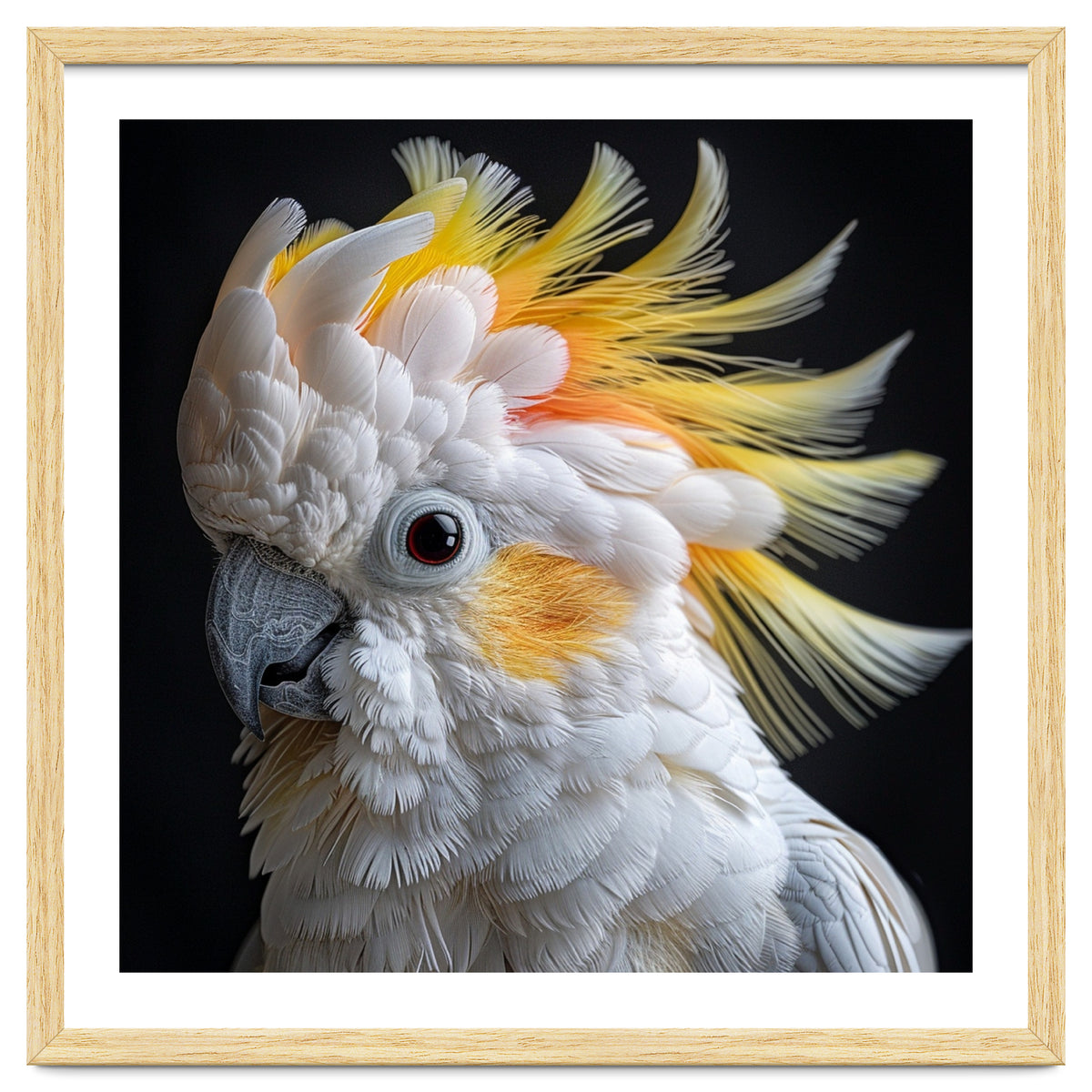 Beautiful Cockatoo Parrot Portrait Headshot