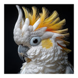 Close Up Cockatoo Portrait Yellow Crested Bird (Print Only) thumbnail