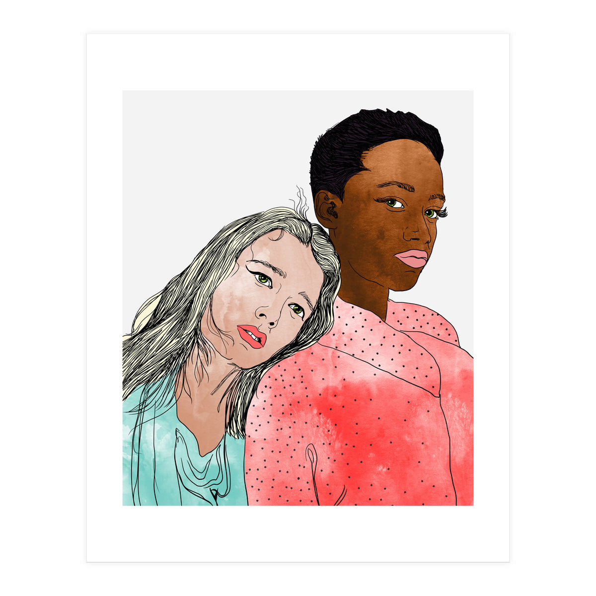 Egalitarism | Equality Anti-racism Feminism Multiculturism | Individuality Watercolor (Print Only)