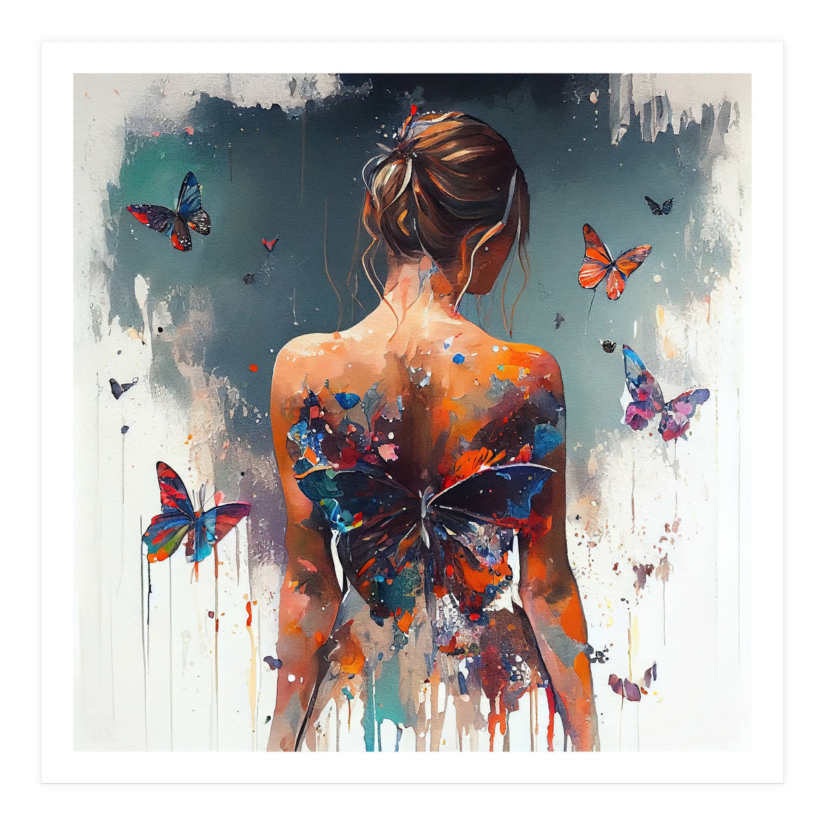 Powerful Butterfly Woman Body #4 (Print Only)