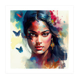 Azure Butterflies Hindu Portrait (Print Only) thumbnail