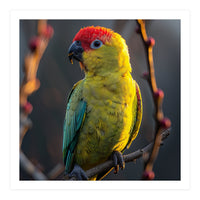 Close Up Of A Colorful Jenday Conure  (Print Only)