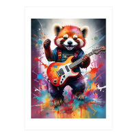 Red Panda Plays Guitar Music (Print Only)