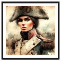 Napoleonic Officer Woman Portrait