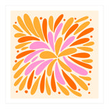 Floral Burst - pink, yellow and orange (Print Only) thumbnail
