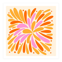 Floral Burst - pink, yellow and orange (Print Only)