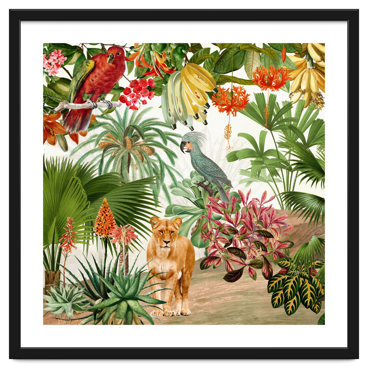 Vintage Tropical Jungle Paradise