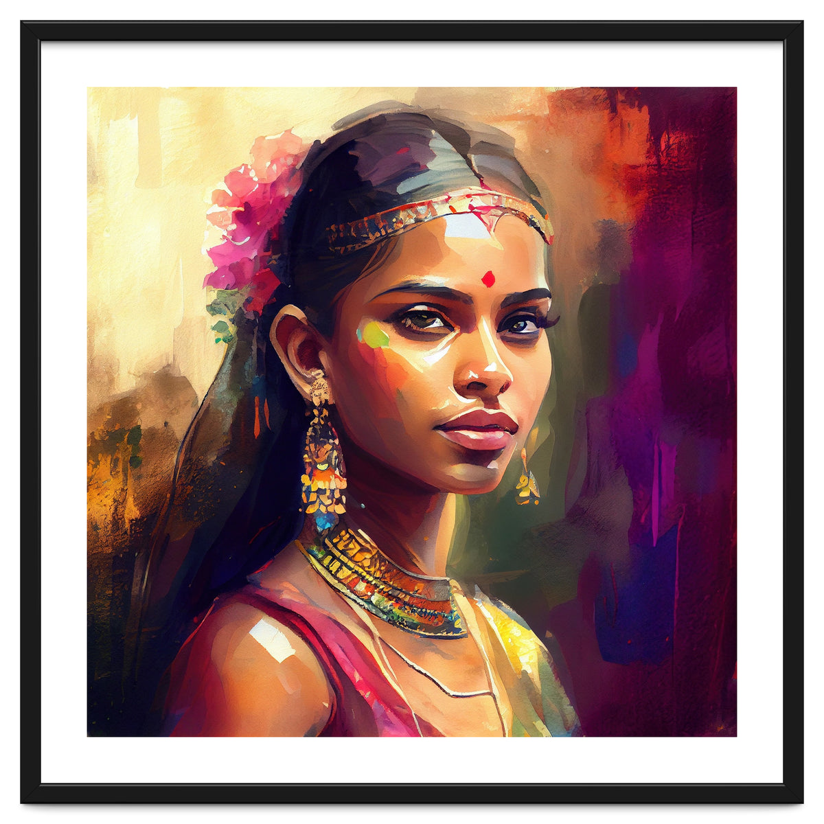 Golden Garland Sinhalese Portrait