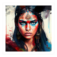 War Paint Hindu Warrior Portrait (Print Only)