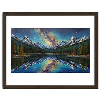 Midnight Mountain Reflection