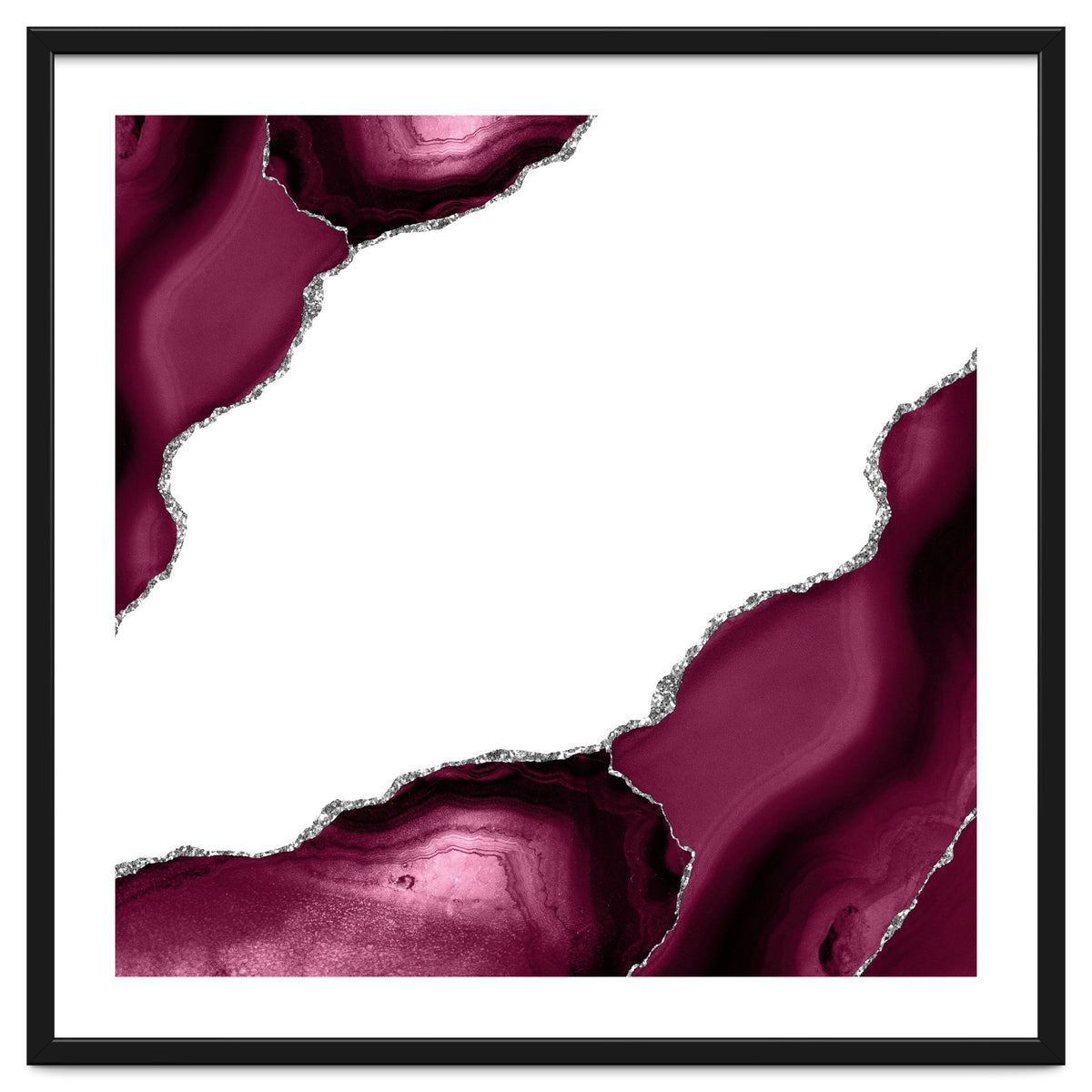 Burgundy & Silver Agate Texture 08