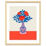 Poppies in a vase - red and blue thumbnail