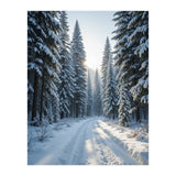 Serene Winter Wonderland Forest Road (Print Only) thumbnail
