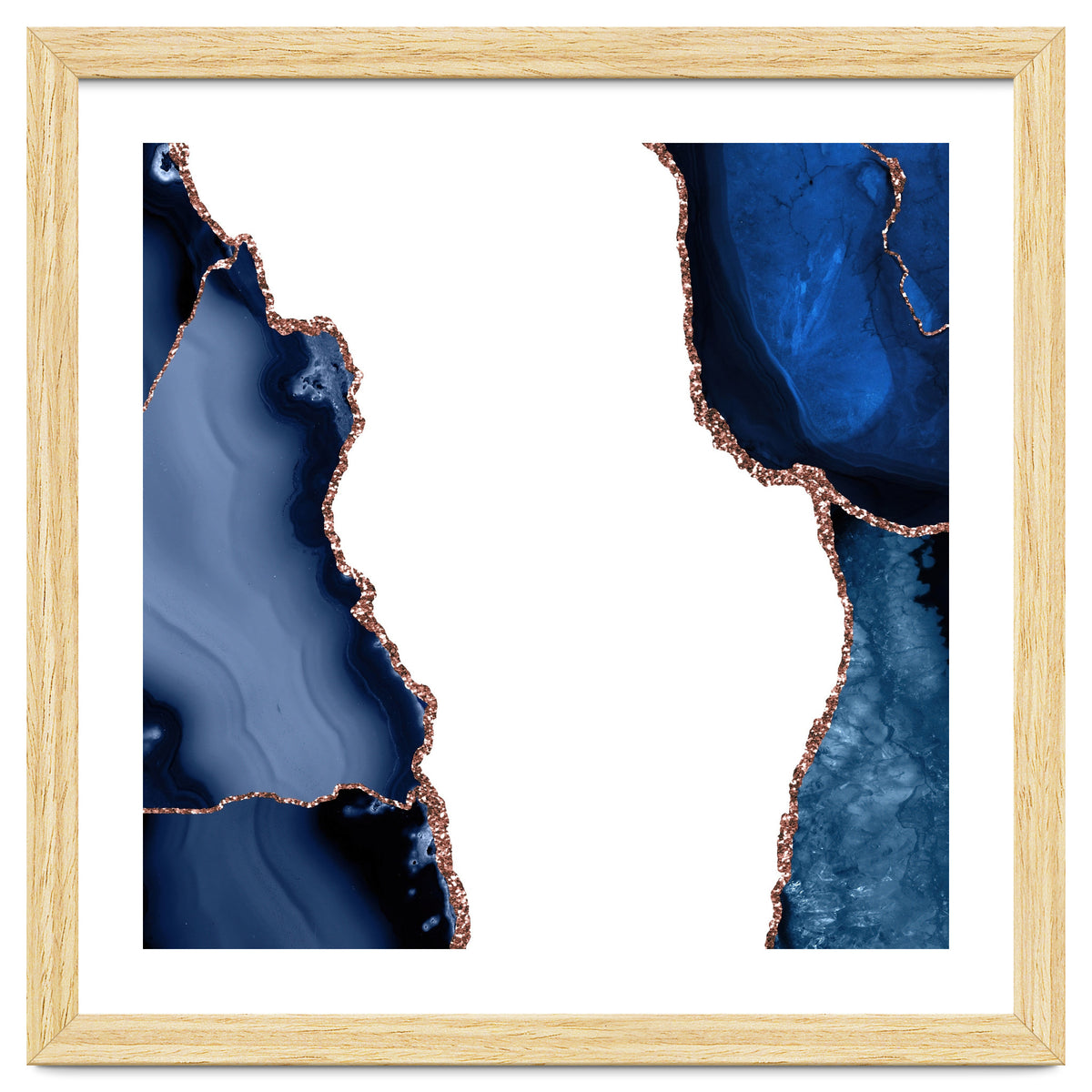 Navy & Rose Gold Agate Texture 29