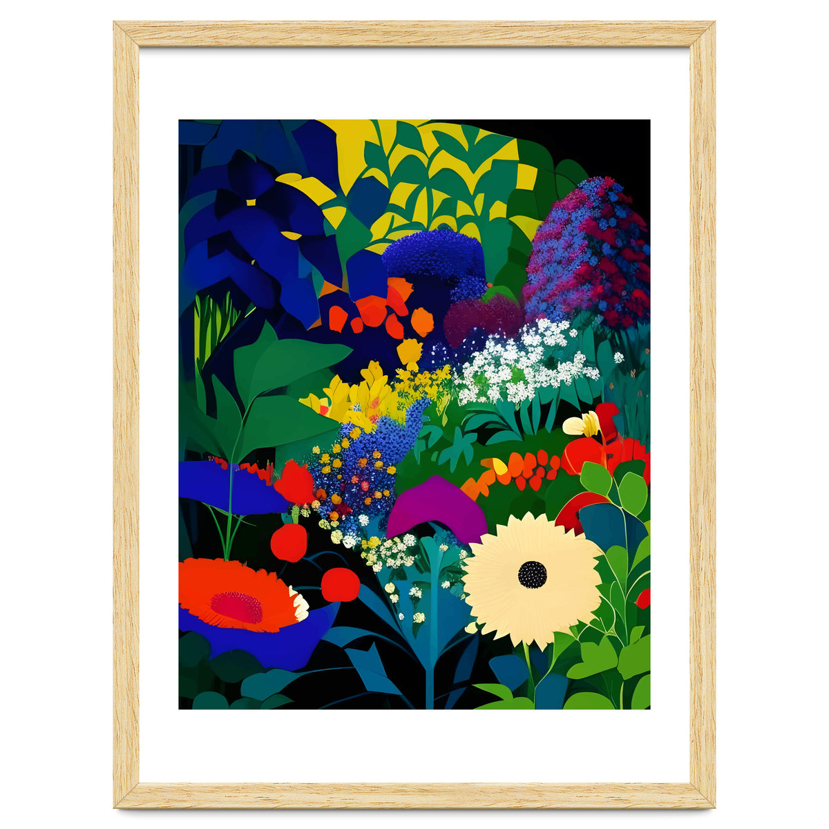 A Beautifully Dark Mind, Botanical Nature Jungle Garden, Eclectic Bohemian Vintage Plants Illustration