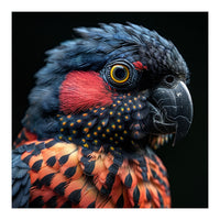 Close Up Portrait Of A Colorful Exotic Parrot (Print Only)