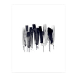 Abstract Watercolor Stripes Minimal Black (Print Only) thumbnail