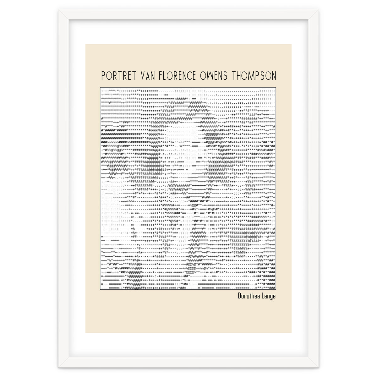 Portret Van Florence Owens Thompson (ascii Art)