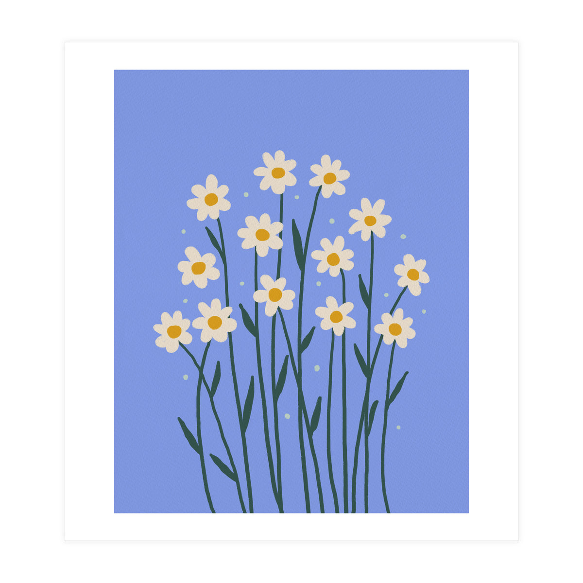 Simple Daisies - periwinkle (Print Only)